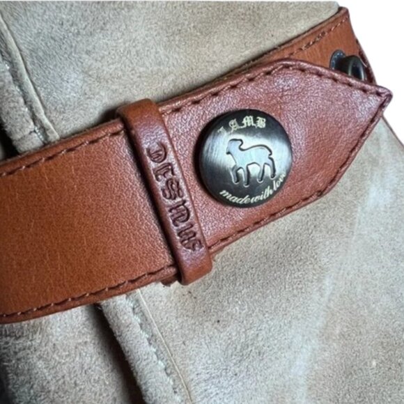 L.A.M.B. Suede & Leather Wedge Boots — Size 6 - Picture 12 of 14